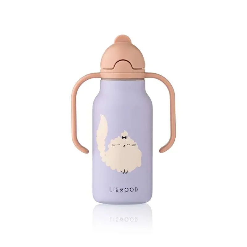 Liewood Kimmie Drikkeflaske - Rustfrit Stål - 250ml - Cat/Warm Lilac