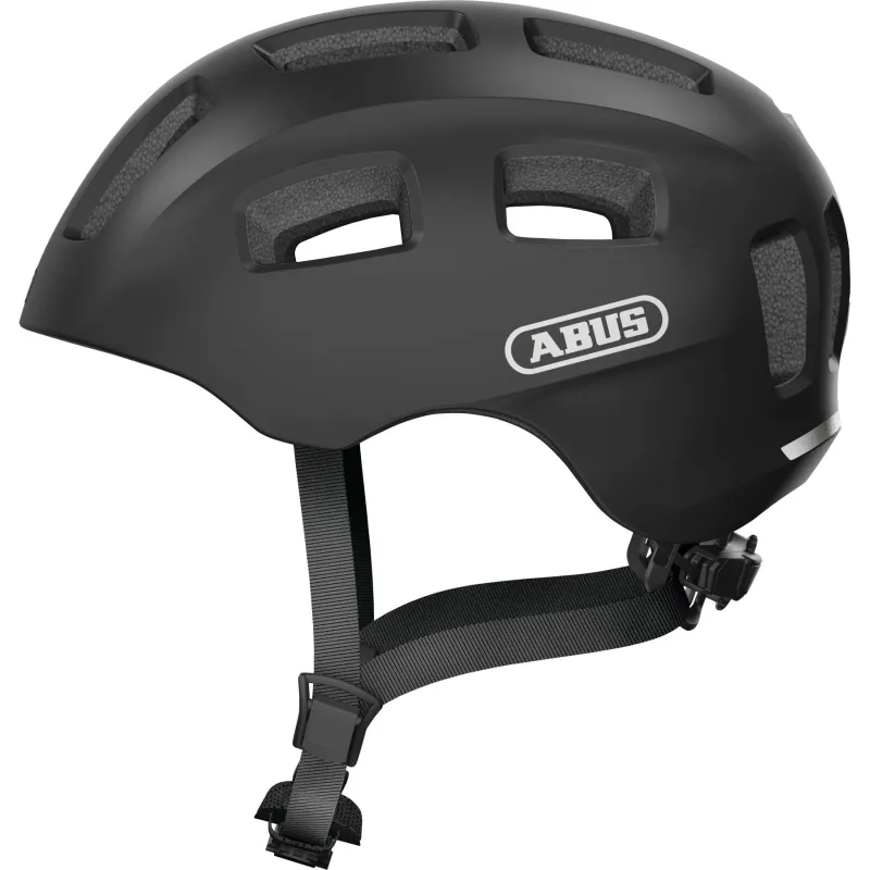 Abus Youn-I 2.0, cykelhjelm, junior, mat sort
