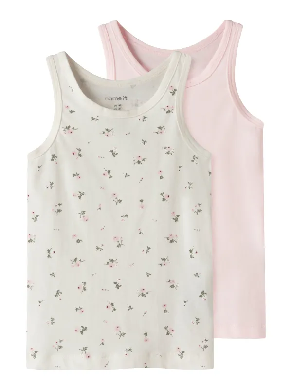 Name It Tank Top 2pak Jet Stream Flower - Jet Stream w/ Ballerina - 86 cm