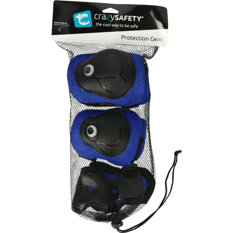 Crazy Safety, beskyttelsessæt, junior, blå