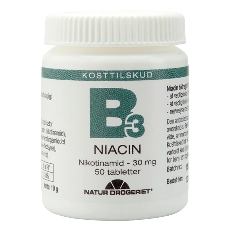 Natur Drogeriet Niacin B3-vitamin 30 mg (50 tabl)