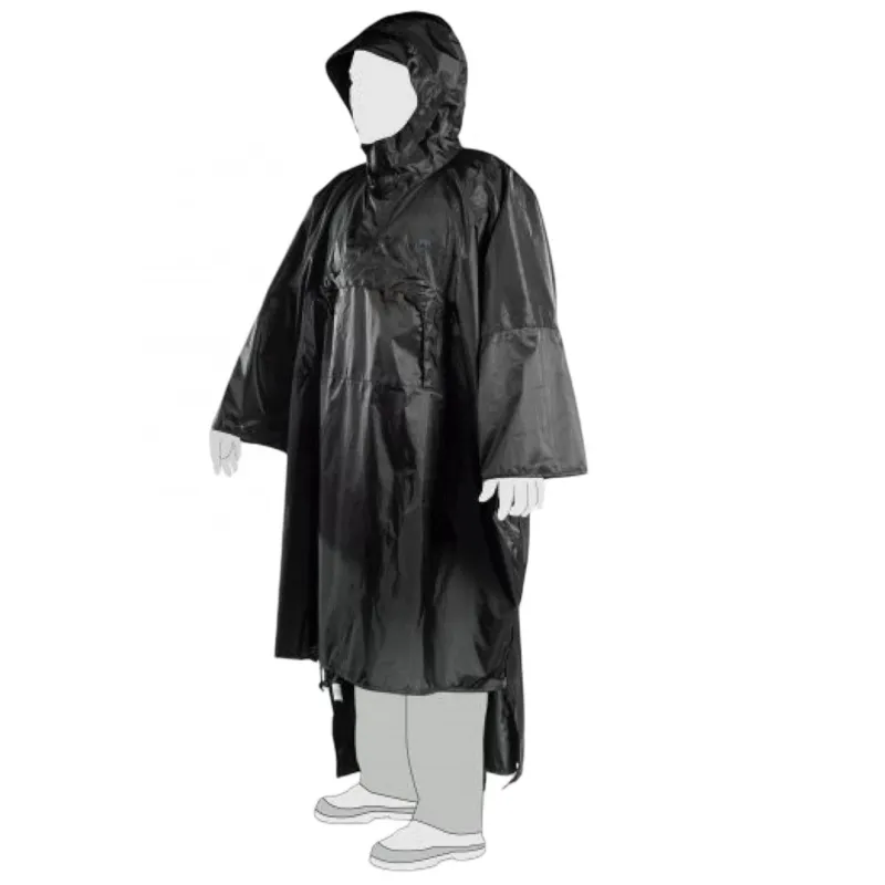 Tasmanian Tiger Tac Poncho, Regnponcho, Sort