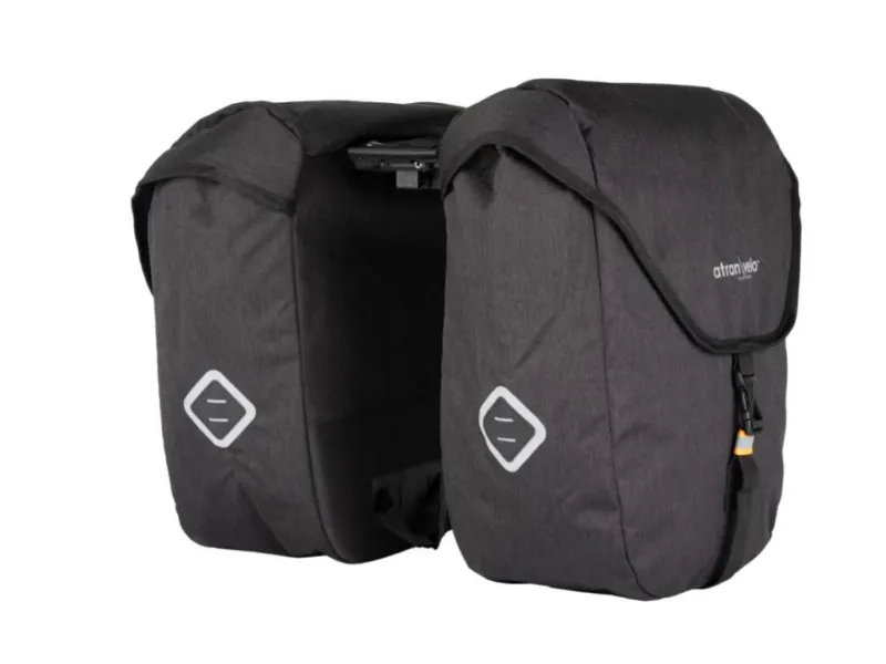 Atran Velo ZAP - Dobbelt taske til bag - AVS system - 2x25L - Grå/Sort