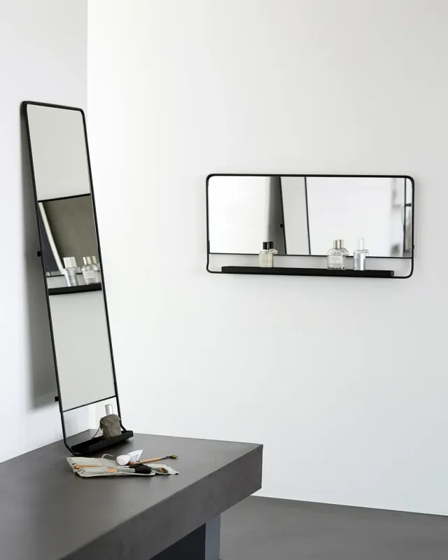 House Doctor - Spejl m. hylde, Chic, Sort, B80 cm