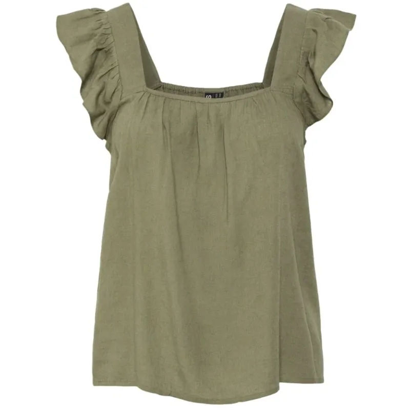 PIECES dame top PCPIA - Deep Lichen Green