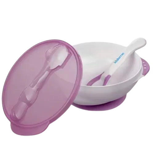 Kidsme Dyb Tallerken m. Sugekop & Temperaturske Plum (1 stk)
