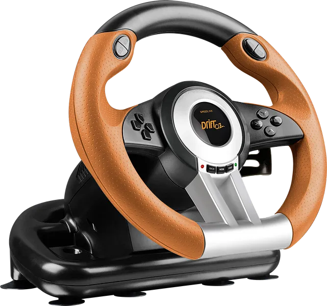 SpeedLink Drift O.Z. Racing Wheel - PC - Sort/Orange Rat/Pedal - GEEKD.dk