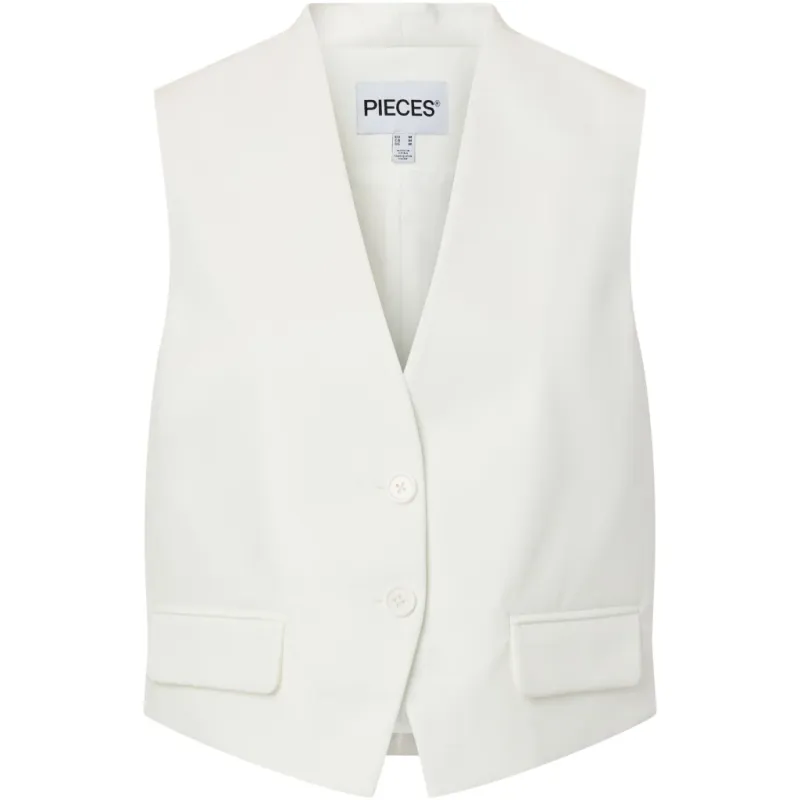 PIECES DAME VEST PCNIMORA - Cloud Dancer