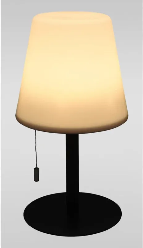 Bordlampe mat sort, USB-lader H30 cm