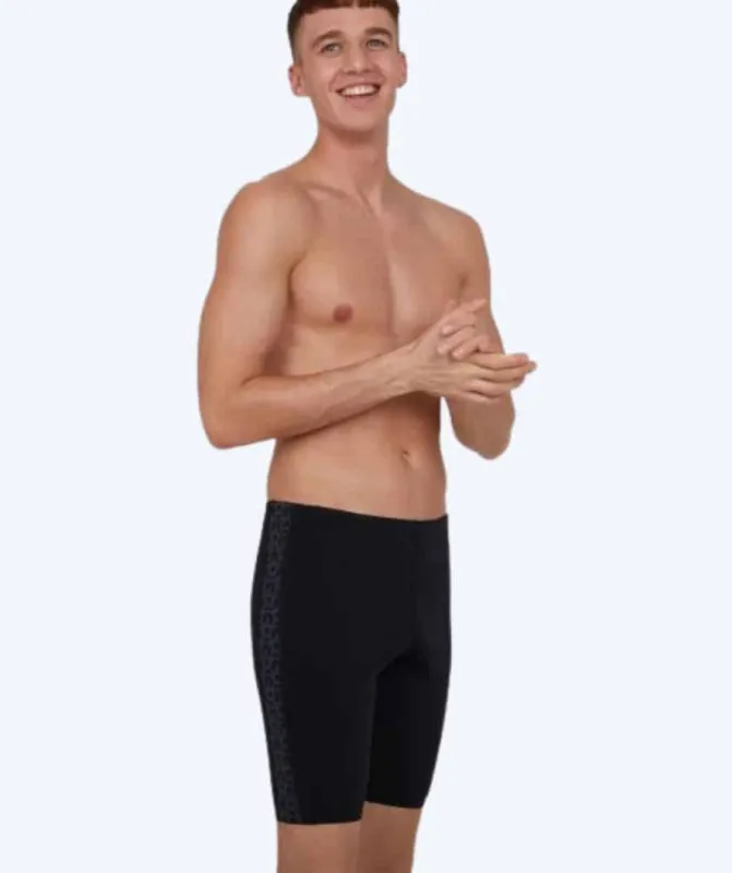 Speedo lange badebukser til mænd - Boomstar Splice - Sort/grå
