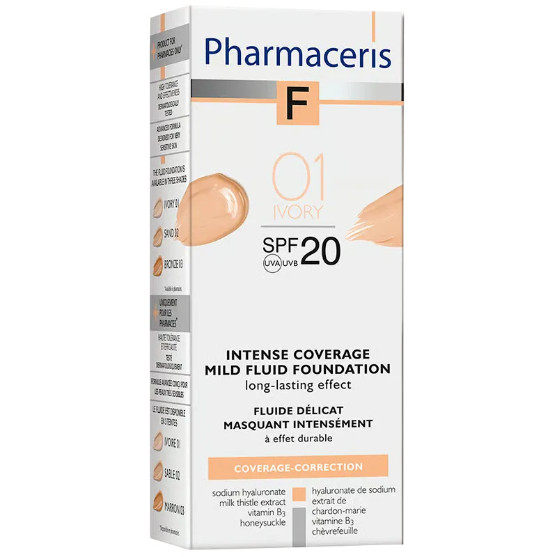 Pharmaceris F - Intensivt Dækkende Foundation SPF 20 Ivory 01 (30 ml)