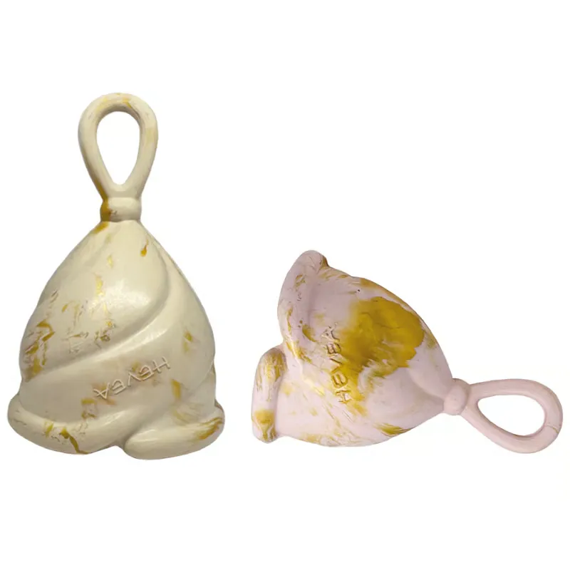 Hevea Menstrationskop Golden Blush & Golden Sand (1 sæt)