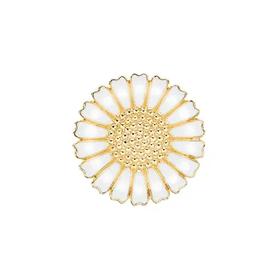 Lund Marguerit broche i forgyldt Sølv -  25 mm