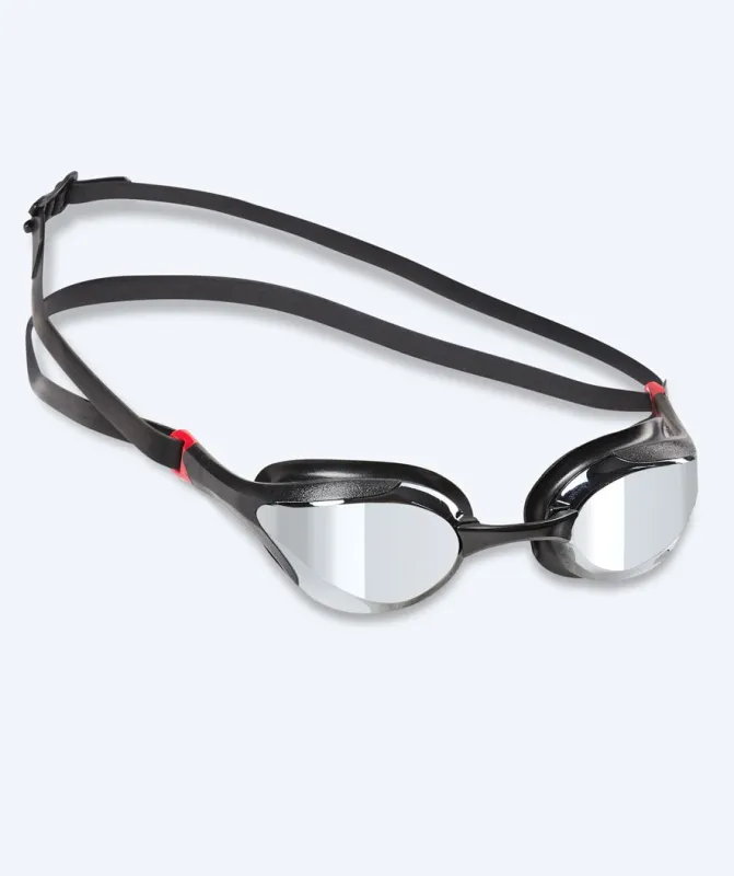 Watery Elite svømmebrille - Murphy Mirror - Sort/sølv - Konkurrence / trænings svømmebriller