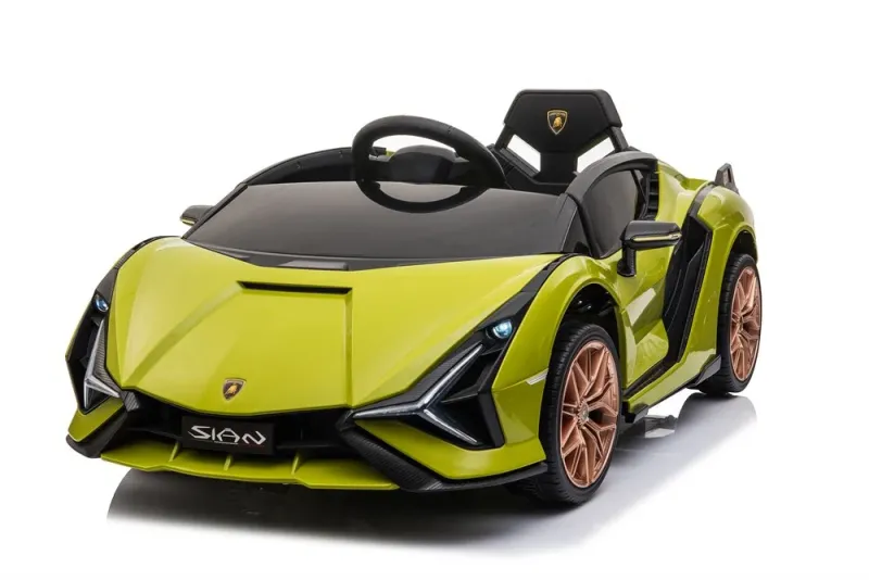 License - Lamborghini Sian, grøn, 4x30w motor, 12V/7Ah, fjenbetjening til forældre,