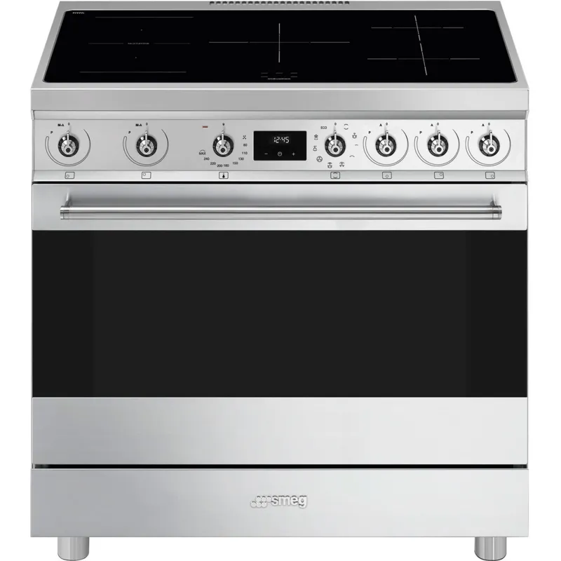 Smeg C9IMX2 Classic Induktionskomfur 90 cm, rustfrit stål