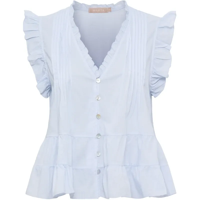 Marta du Chateau dame top MdcEmira TC68181 - Cielo