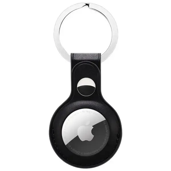 Apple AirTag læder nøglering. Sort.
