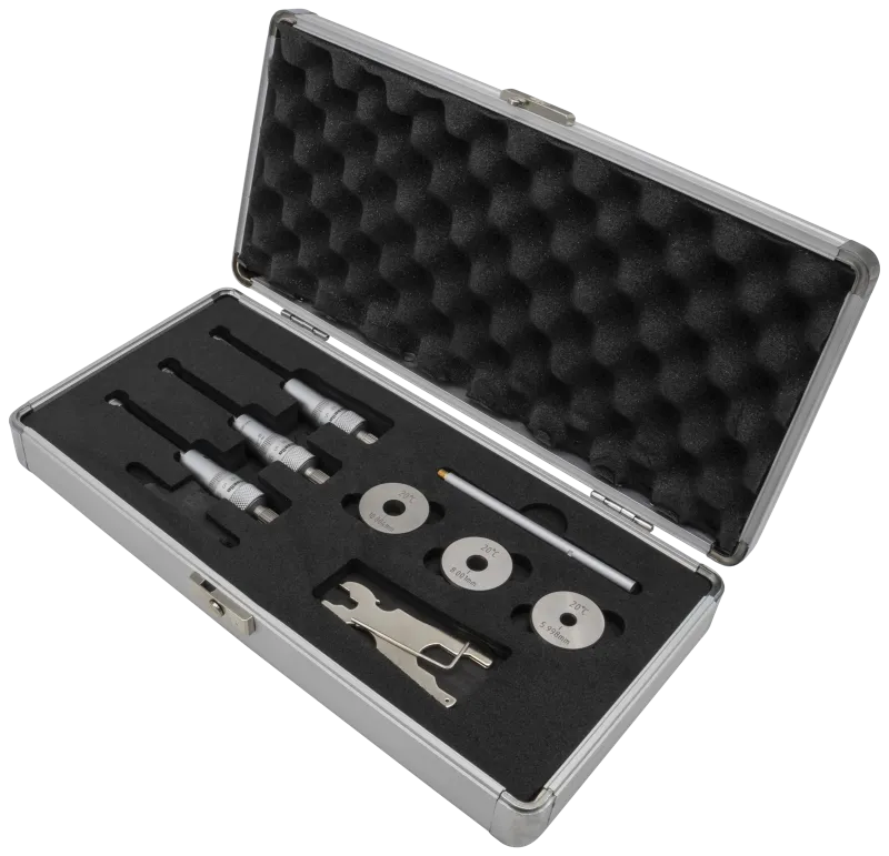 Indv. 3-pkt mikrometre, sæt 6-12mm m/kontrolringe