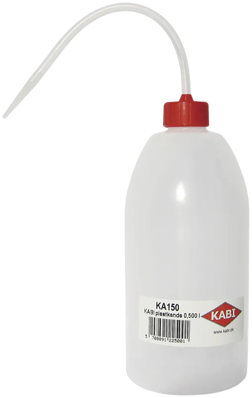 Kabi plastkande m/bukket tud, polyethylen, 0,5 ltr