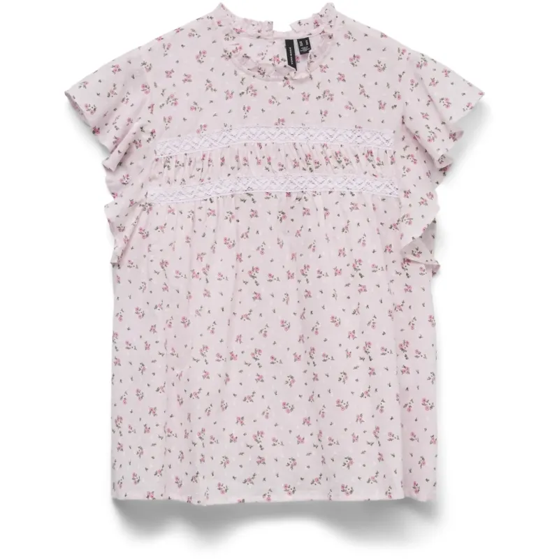 VERO MODA dame bluse VMTRINE - Pink-A-Boo Maguerite Pink Cosmos