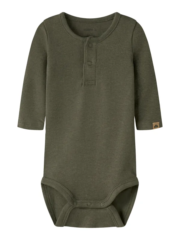 Name It - Ohoney LS Body -  Olive Night - 50 cm