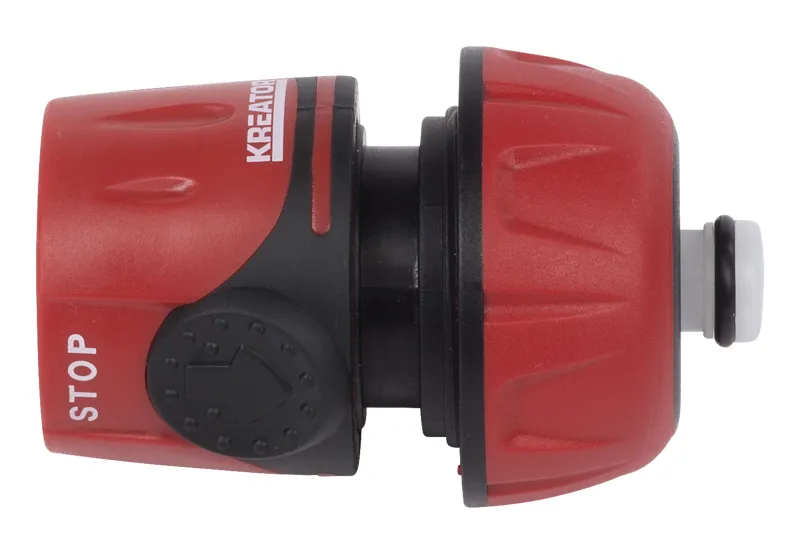 Slangekobling 3/4'' med stop  soft grip
