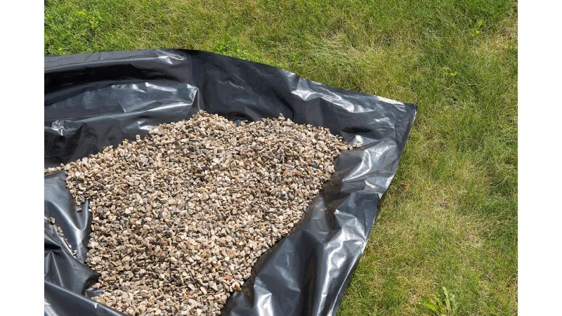 Beskyttelse overdækning sort 0,1 mm 6x8m