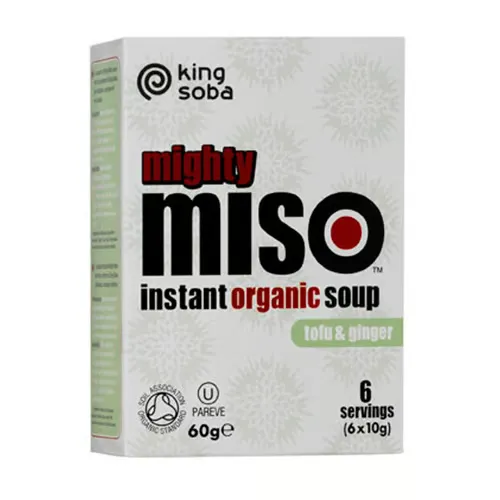King Soba Instant Miso suppe Tofu og Ingefær Ø 60 gr.