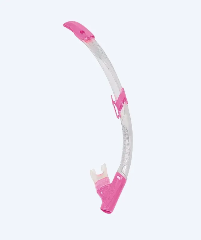 Aqualung semi-dry snorkel til voksne - Airflex - Lyserød/klar