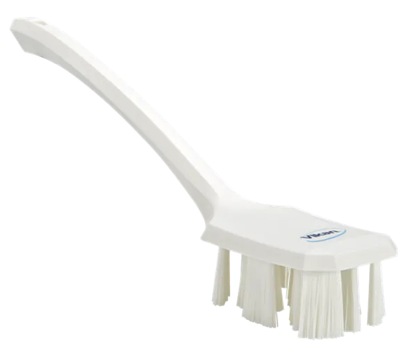 Vikan UST Håndbørste m/langt skaft, 395 mm, Stiv, Hvid
