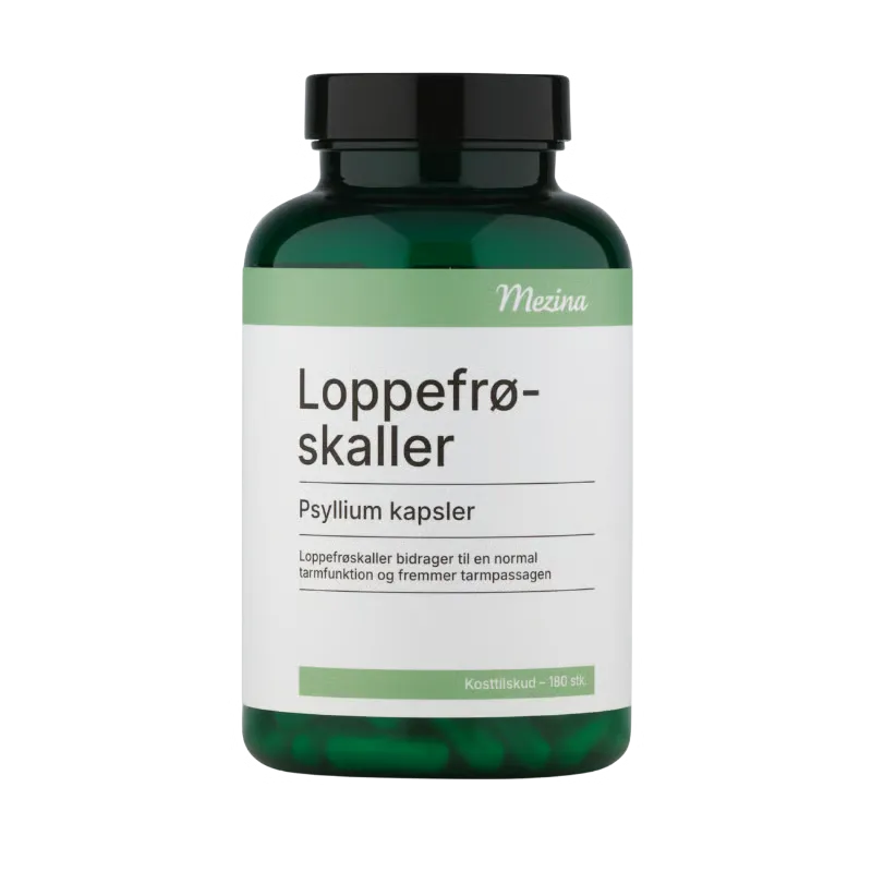 Mezina Loppefrøskaller Psyllium Kapsler (180 kaps)