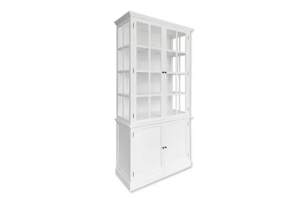 Romsø Vitrineskab - 220x110x45 cm Hvid
