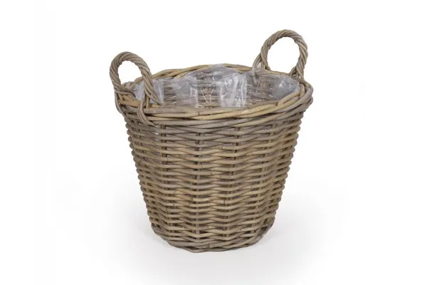 Fletkurv - Naturrattan - Ø:35 cm