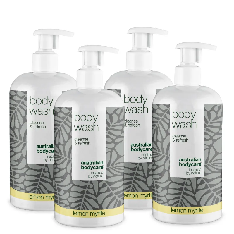 4 for 3 Tea Tree Body Wash 500 ml Lemon Myrtle - pakketilbud â Pakketilbud med 4 Body Wash (500 ml): Tea Tree Oil Lemon Myrtle