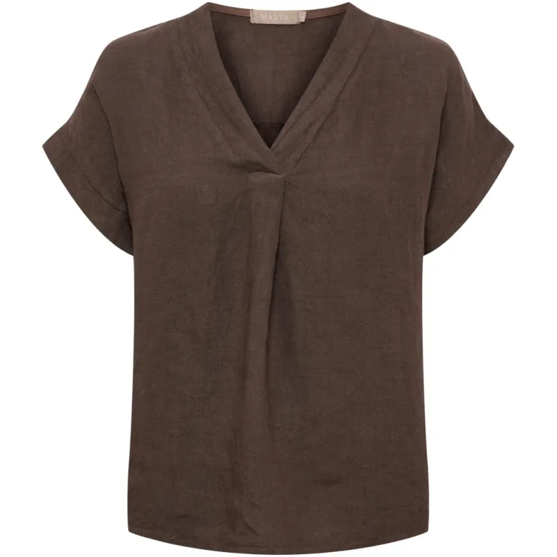Marta du Chatau dame bluse MdcBellissima 86520 - Mocca