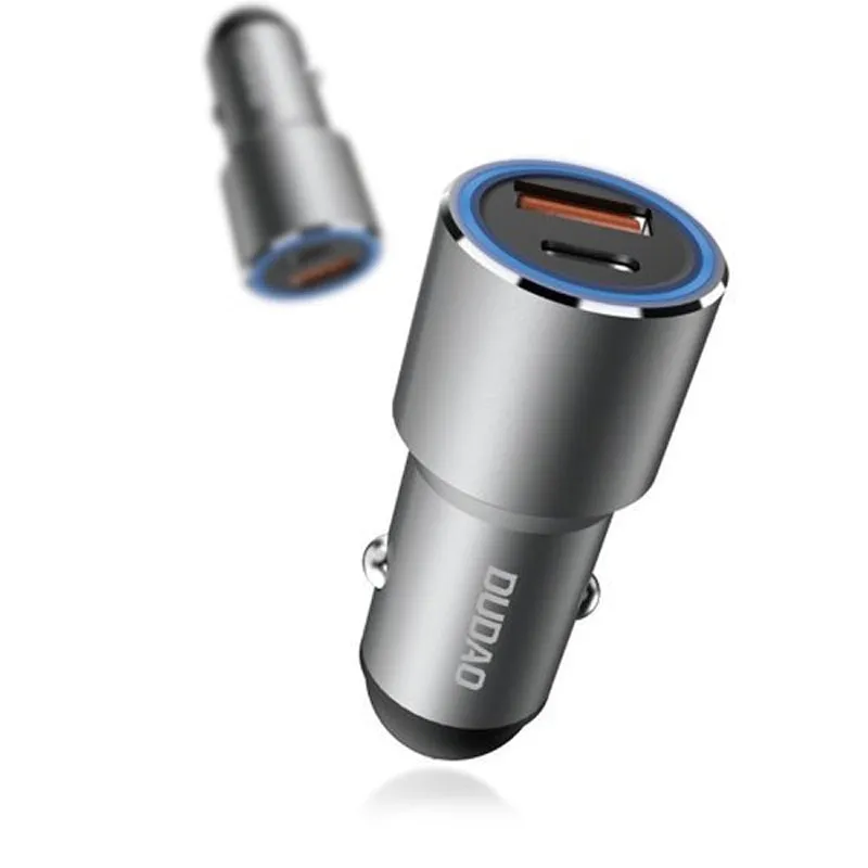 Dudao R4PQ 22,5W Biloplader med USB-C PD & Quick Charge 3.0