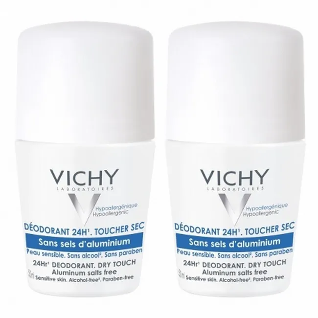 Vichy - Deodorant Roll On Dry Touch 24H Duo - 2 x 50 ml