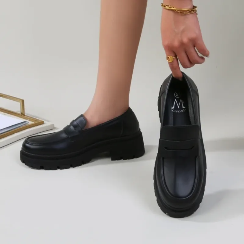 Kayla dame loafers JK001 - Black PU