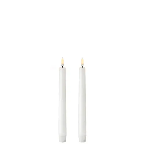 LED Kronelys, Nordic White, Smooth, 2-pack, 2,3x20