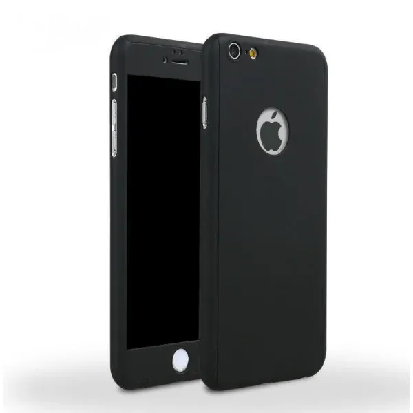 Full body cover til iPhone 6/6S. Inkl skærmbeskyttelse. Sort.