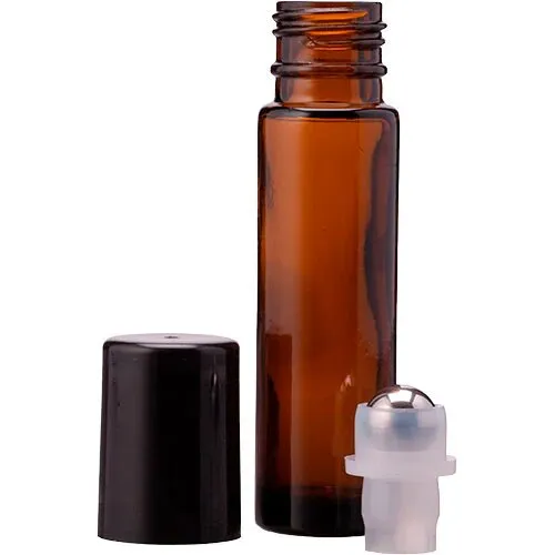 Roll on glasflaske 10 ml brun - 1 stk