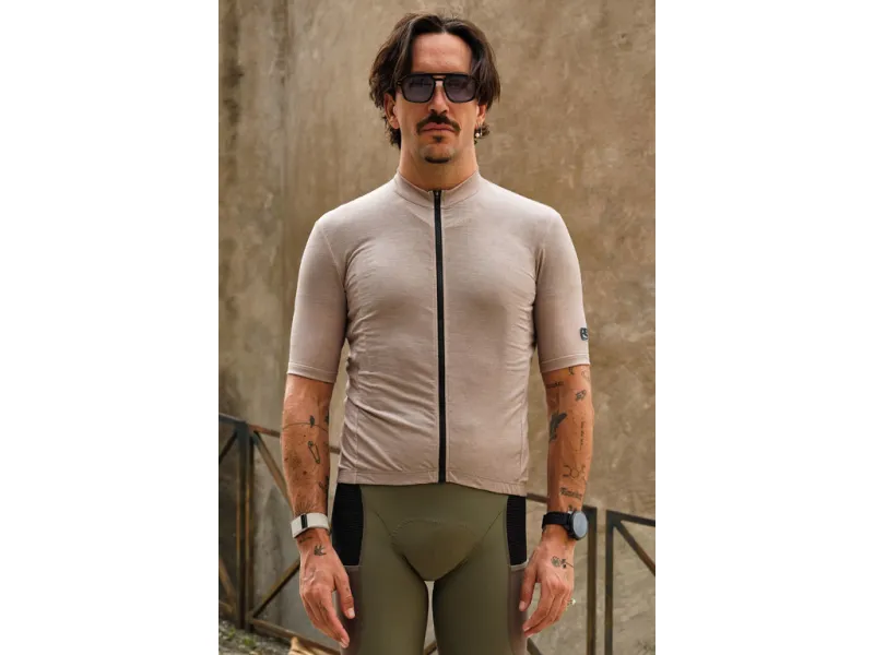 Giordana Uld Cykeltrøje - K/Æ - Solid Moonrock - Str.