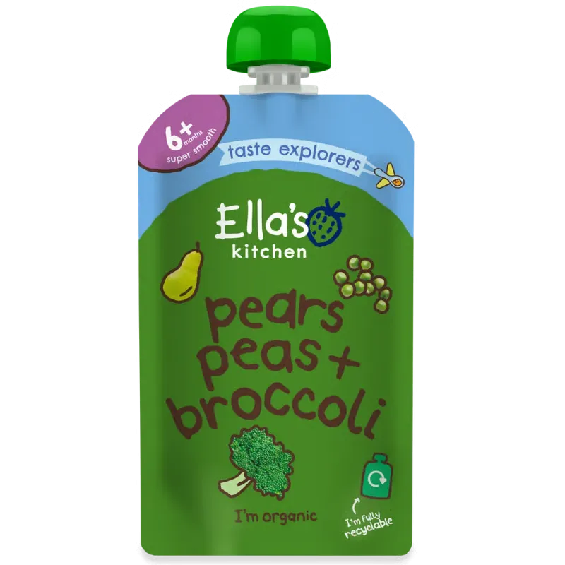Babymos Broccoli/Pære/Ærter 6 Mdr Ø (120 gr)