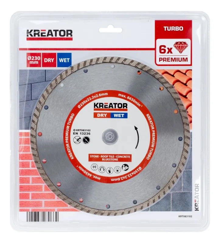 Diamant skæreskive 230 mm TURBO