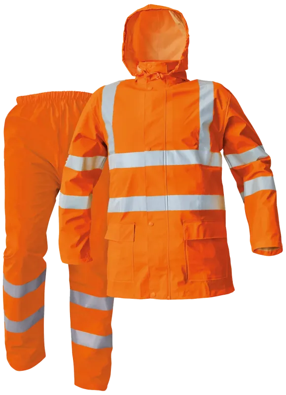 Regntøjssæt PU Siret, hi-vis orange m/refleks, M