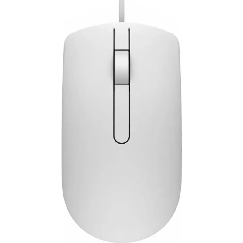 Dell Optisk Mus MS116  -  2 Knapper, Komfortabel Kablet Mus - Hvid