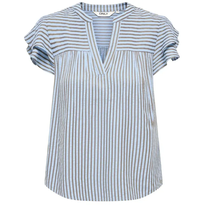 ONLY dame top ONLBARI - Soft Chambray W. MOREL