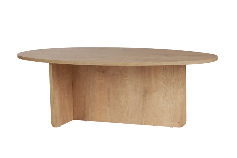 NORDVÄRK Orba sofabord, oval - eg melamin (120x65)