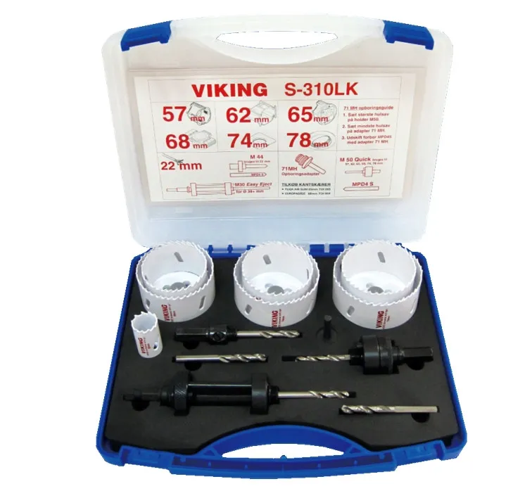 Hulsavssæt Viking S-310LK Fuga inkl. holdere, forbor og adapter